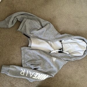 Nike Air cropped gray jacket. Size medium